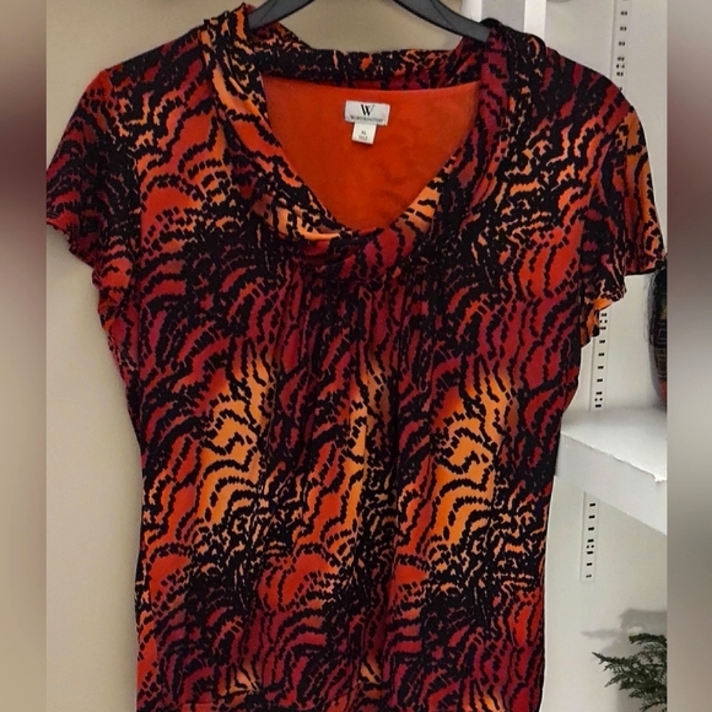 Worthington Top Vibrant Red/Rust/Amber
